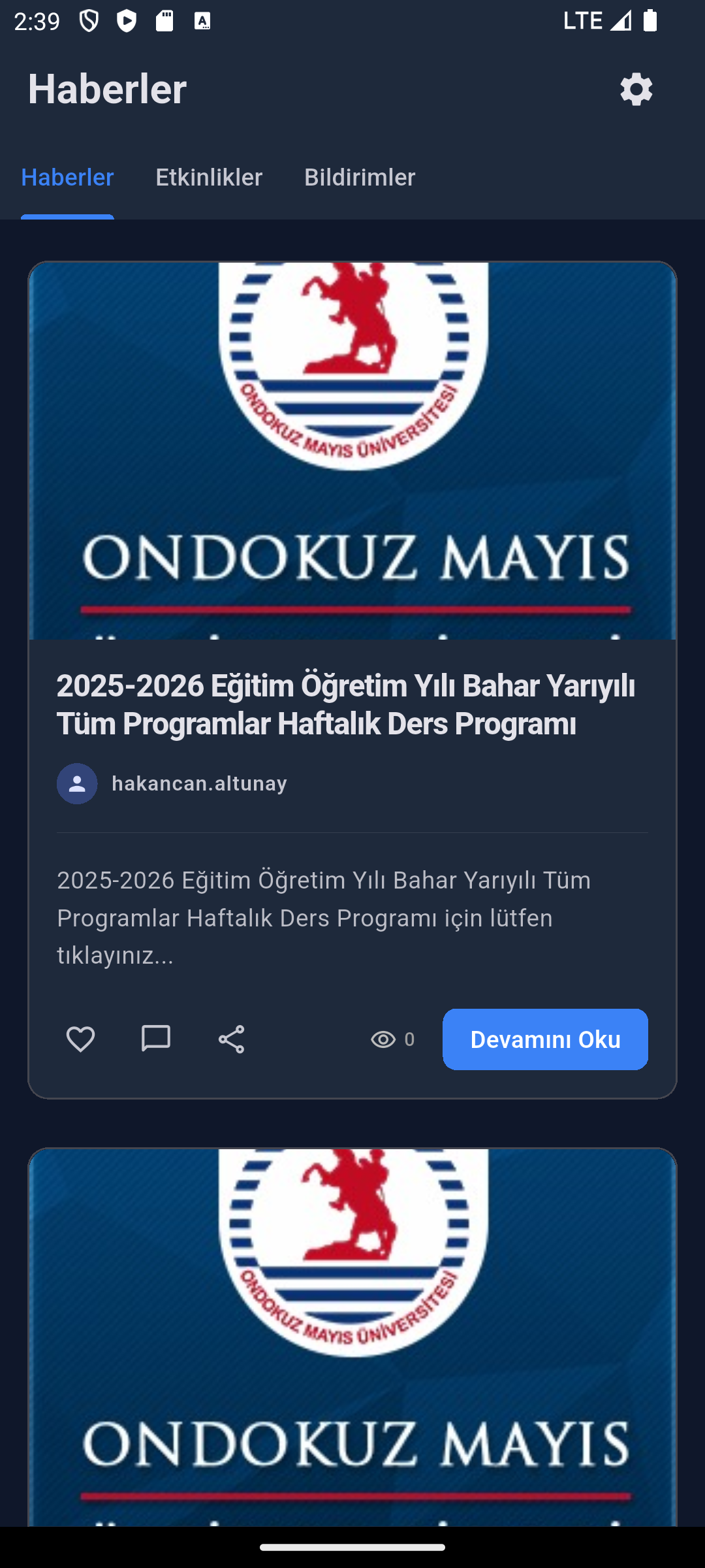 AkademiZ news screen